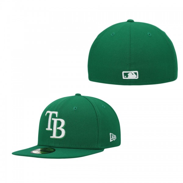 Tampa Bay Rays Kelly Green Logo 59FIFTY Fitted Hat