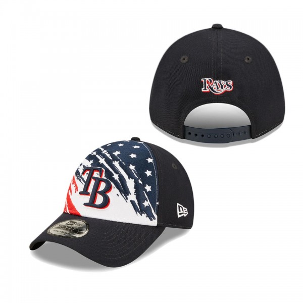 Tampa Bay Rays Navy 2022 4th Of July Stars Stripes 9FORTY Snapback Adjustable Hat