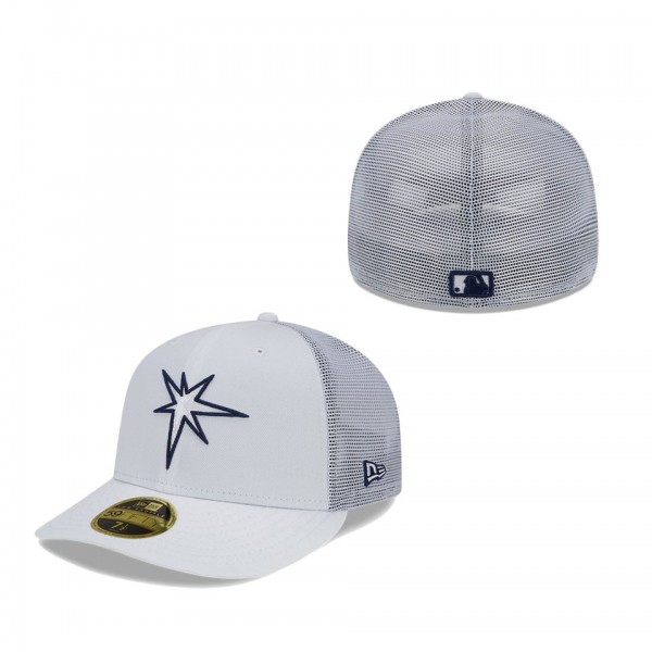 Tampa Bay Rays New Era 2022 Batting Practice Low Profile 59FIFTY Fitted Hat White