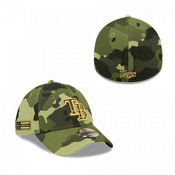 Men's Tampa Bay Rays New Era Camo 2022 Armed Forces Day 39THIRTY Flex Hat