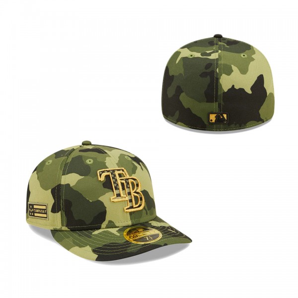 Men's Tampa Bay Rays New Era Camo 2022 Armed Forces Day On-Field Low Profile 59FIFTY Hat