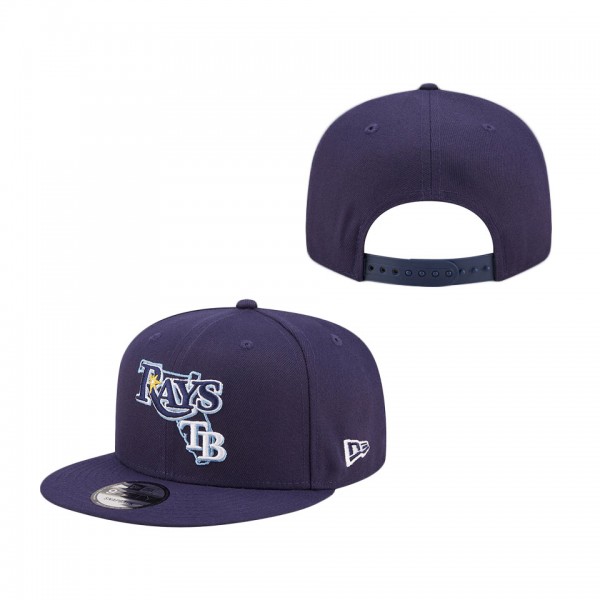 Tampa Bay Rays New Era State 9FIFTY Snapback Hat Navy