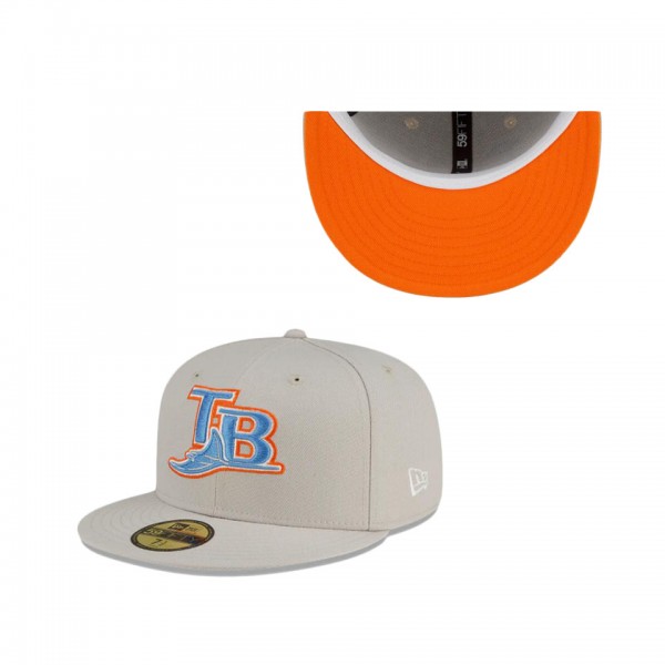 Tampa Bay Rays Stone Orange Fitted Hat