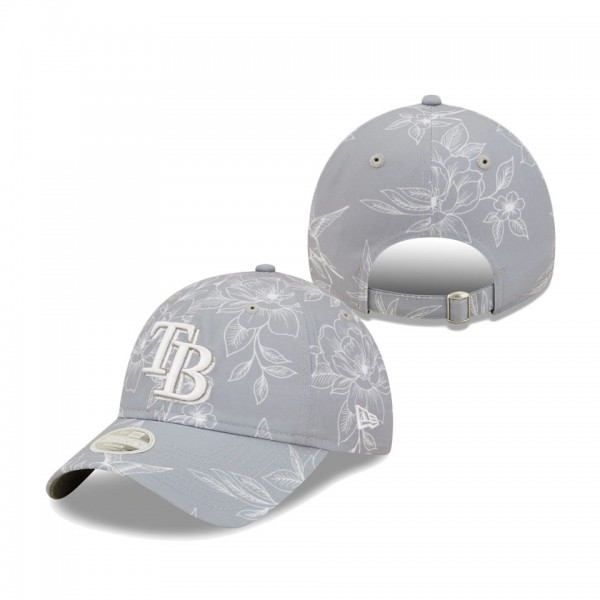 Women's Tampa Bay Rays New Era Gray Botanic 9TWENTY Adjustable Hat
