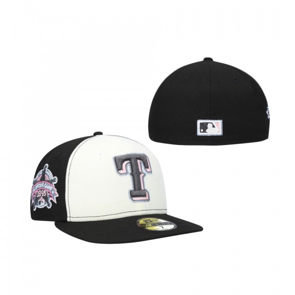 Texas Rangers 1995 All-Star Game Pink Undervisor 59FIFTY Cap Cream Black