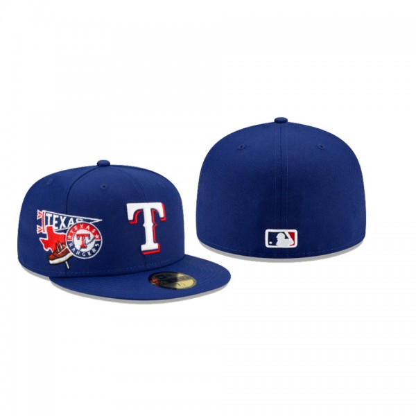 Men's Texas Rangers City Patch Blue 59FIFTY Fitted Hat
