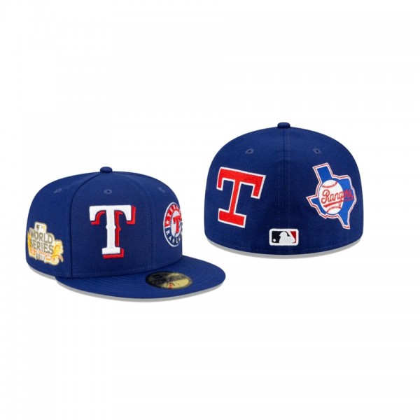 Men's Texas Rangers Patch Pride Blue 59FIFTY Fitted Hat