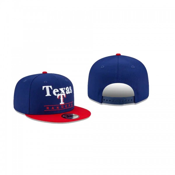 Men's Texas Rangers Two Tone Retro Blue 9FIFTY Snapback Hat