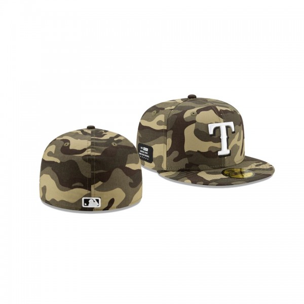 Men's Texas Rangers 2021 Armed Forces Day Camo On-Field 59FIFTY Fitted Hat