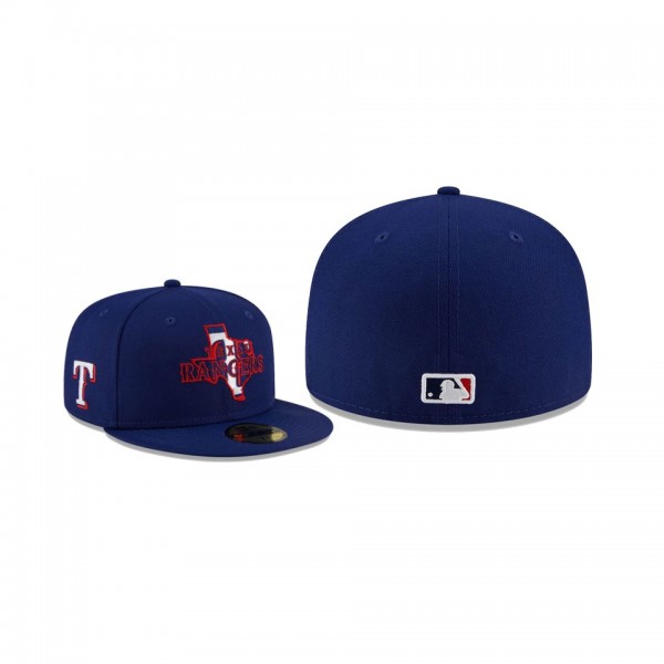 Men's Texas Rangers Local II Royal 59FIFTY Fitted Hat