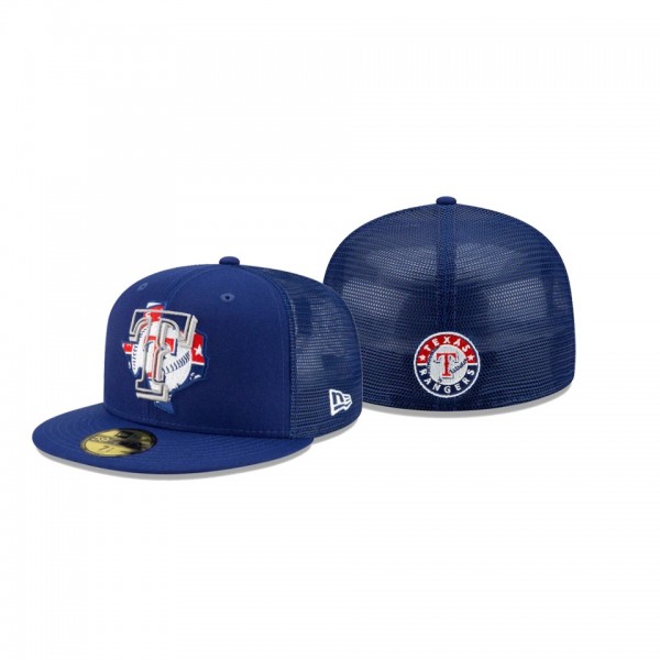 Men's Texas Rangers State Fill Royal Meshback 59FIFTY Fitted Hat