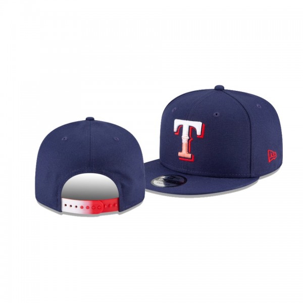 Men's Texas Rangers Americana Fade Navy Snapback Hat