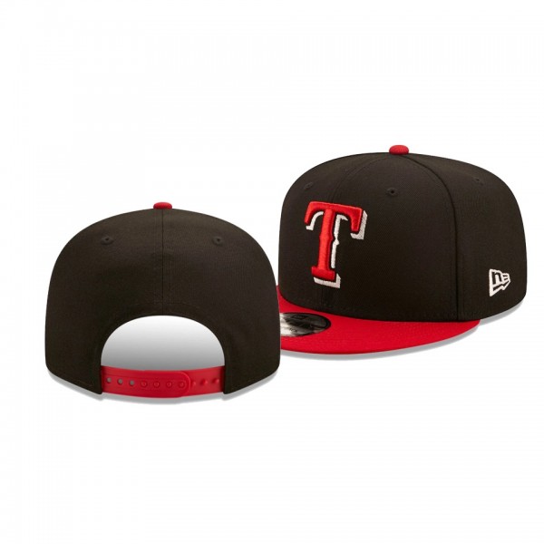 Texas Rangers Color Pack Black Scarlet 2-Tone 9FIFTY Snapback Hat