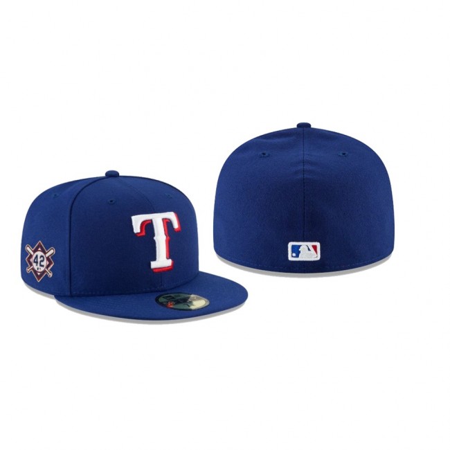 Men's Texas Rangers Jackie Robinson Day Blue 59FIFTY Fitted Hat