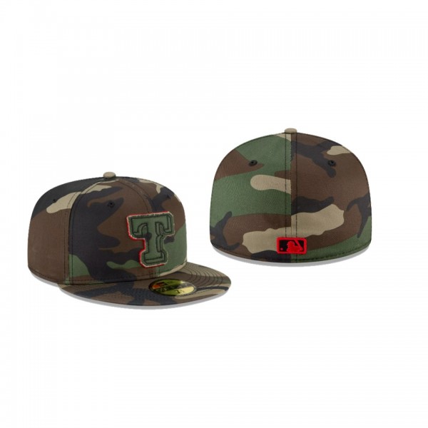 Men's Texas Rangers Forest Pop Camo Green 59FIFTY Fitted Hat