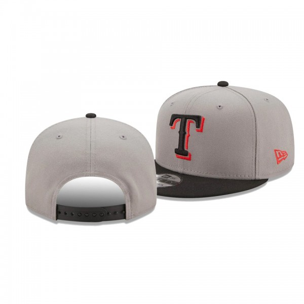 Texas Rangers Color Pack Gray Black 2-Tone 9FIFTY Snapback Hat