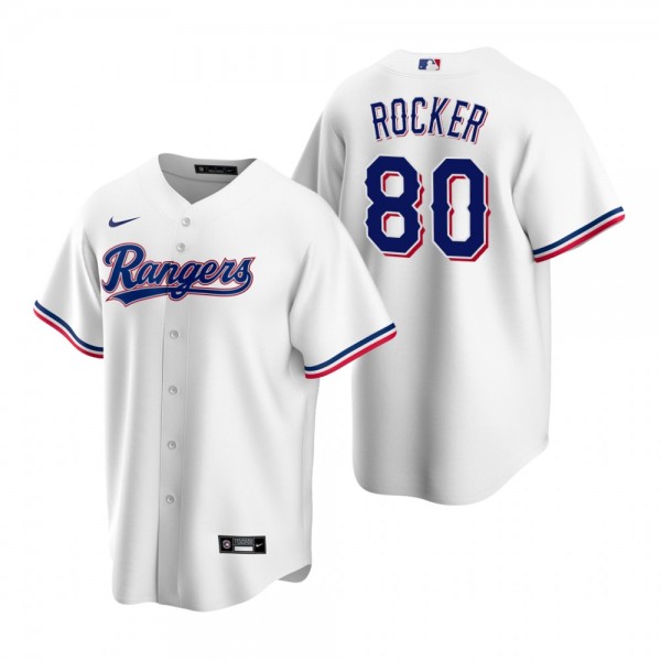 Texas Rangers Kumar Rocker White 2022 MLB Draft Home Replica Jersey