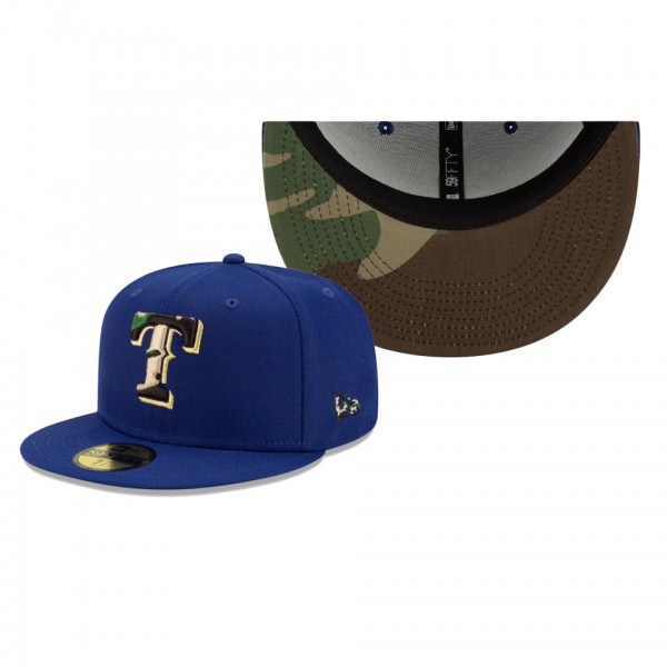 Men's Rangers Pop Camo Undervisor Royal 59FIFTY Fitted Hat
