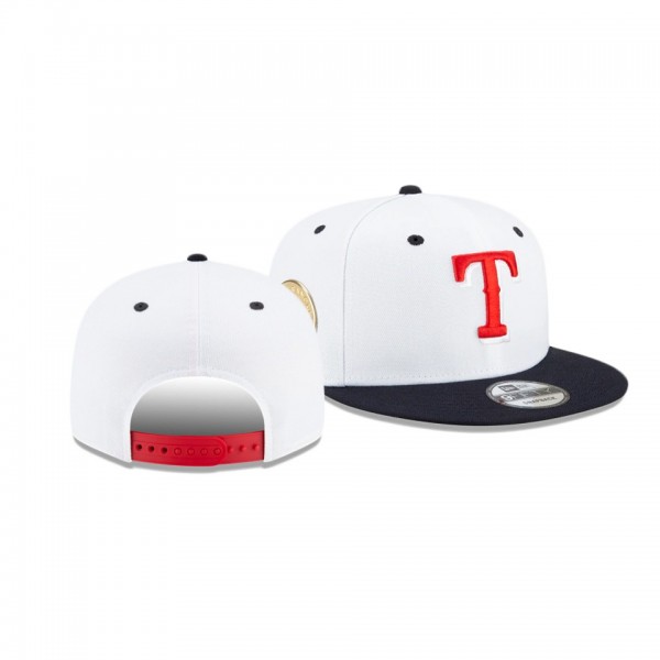 Texas Rangers Americana White 9FIFTY Snapback Hat