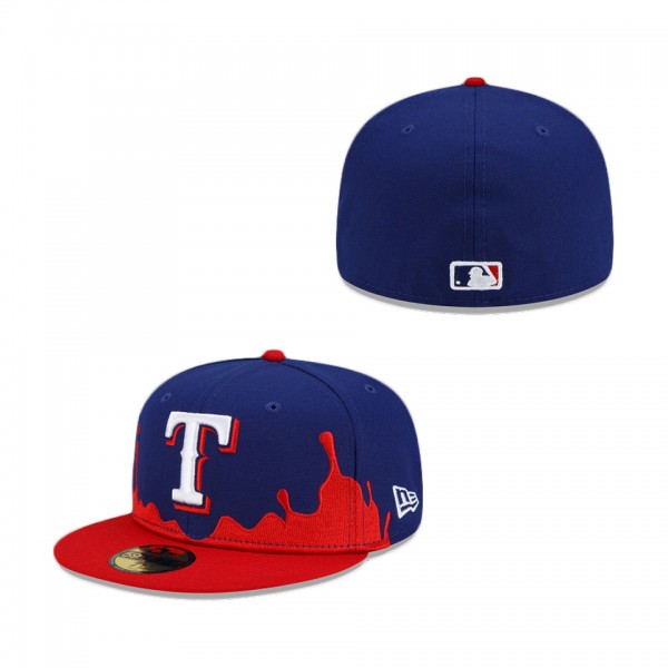 Texas Rangers Drip Front 59FIFTY Fitted Hat
