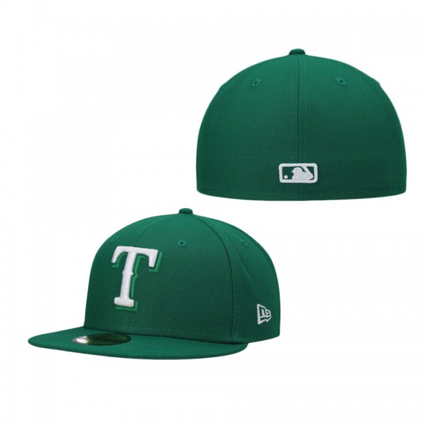 Men's Texas Rangers Kelly Green Logo 59FIFTY Fitted Hat