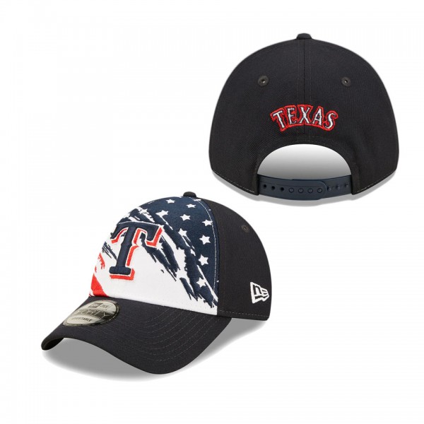 Texas Rangers Navy 2022 4th Of July Stars Stripes 9FORTY Snapback Adjustable Hat