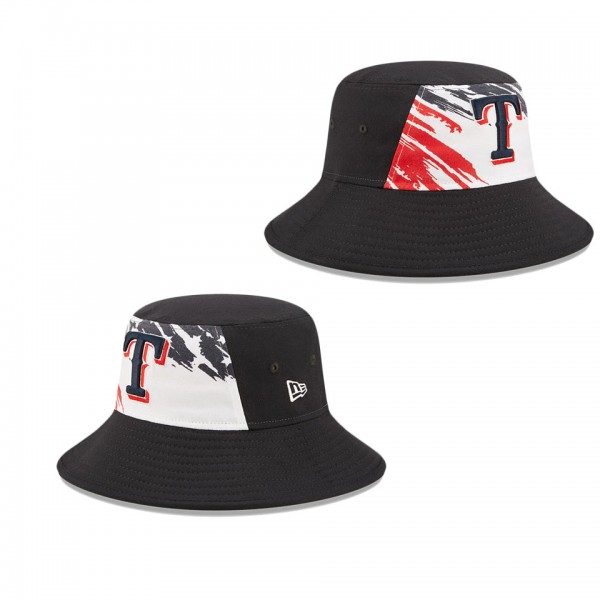 Texas Rangers Navy 2022 4th Of July Stars Stripes Bucket Hat