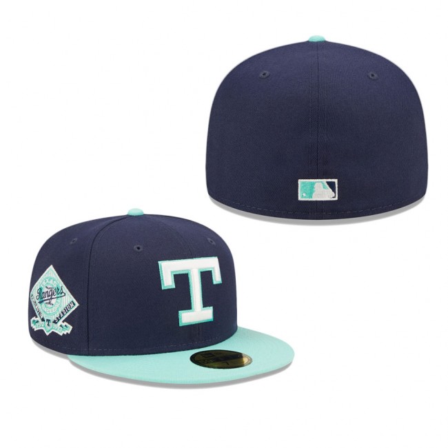 Men's Texas Rangers Navy Arlington Stadium Cooperstown Collection Team UV 59FIFTY Fitted Hat