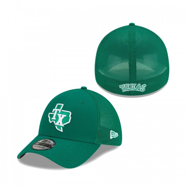Texas Rangers New Era St. Patrick's Day 39THIRTY Flex Hat Green