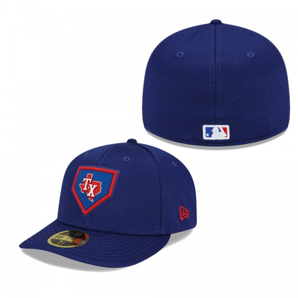Texas Rangers Royal 2022 Clubhouse Alternate Logo Low Profile 59FIFTY Fitted Hat