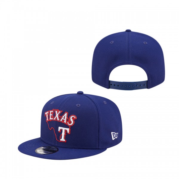 Texas Rangers New Era State 9FIFTY Snapback Hat Royal