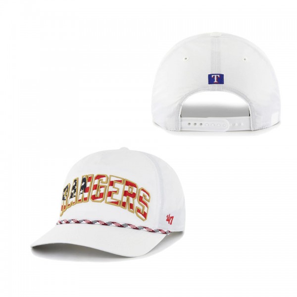Texas Rangers White Flag Flutter Hitch Snapback Hat