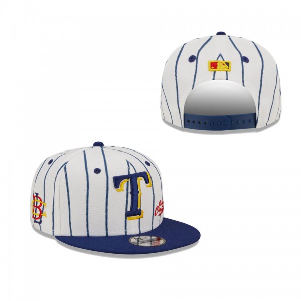 Youth Texas Rangers New Era White Navy MLB X Big League Chew Original 9FIFTY Snapback Adjustable Hat