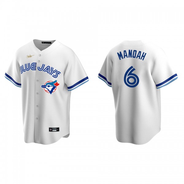 Alek Manoah Toronto Blue Jays White Home Cooperstown Collection Jersey