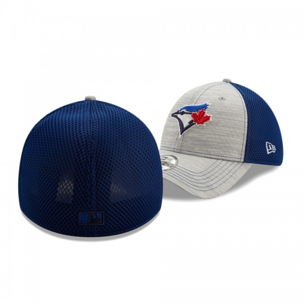 Men's Blue Jays Prime Neo Gray Royal 39THIRTY Flex Hat