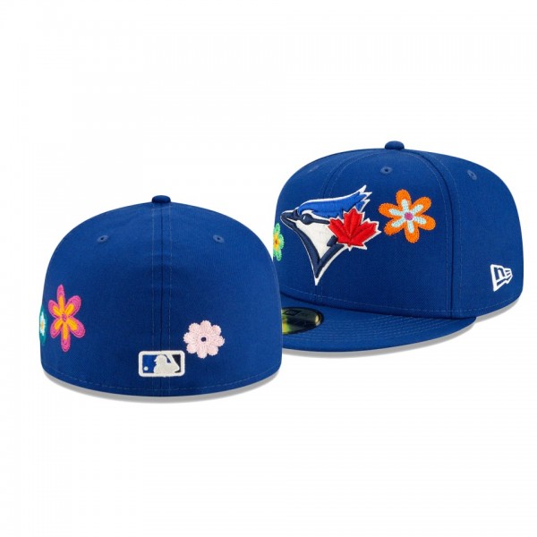 Toronto Blue Jays Chain Stitch Floral Royal 59FITY Fitted Hat