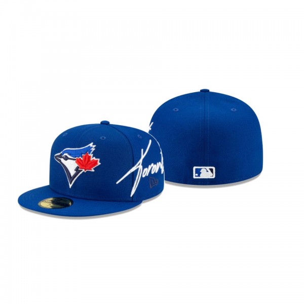 Men's Toronto Blue Jays Cursive Blue 59FIFTY Fitted Hat