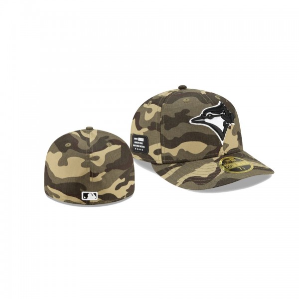 Men's Toronto Blue Jays 2021 Armed Forces Day Camo On-Field Low Profile 59FIFTY Fitted Hat