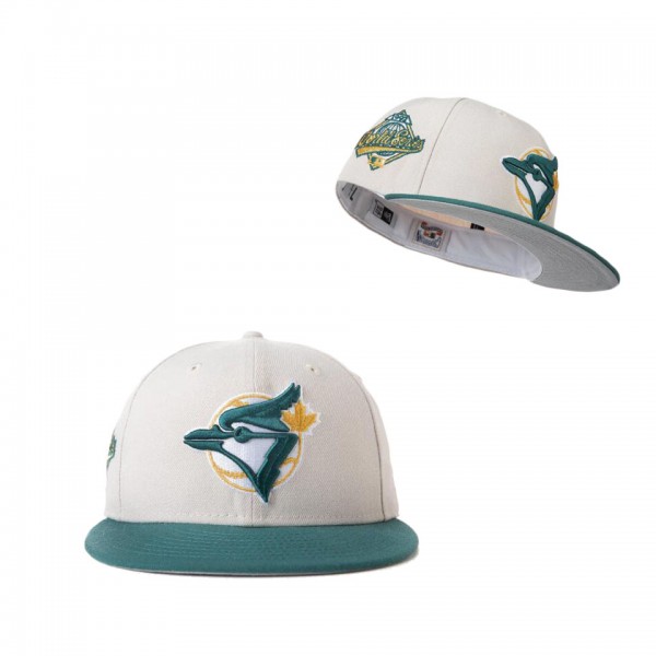 Toronto Blue Jays 6IX Gold Two Tone Fitted White Teal