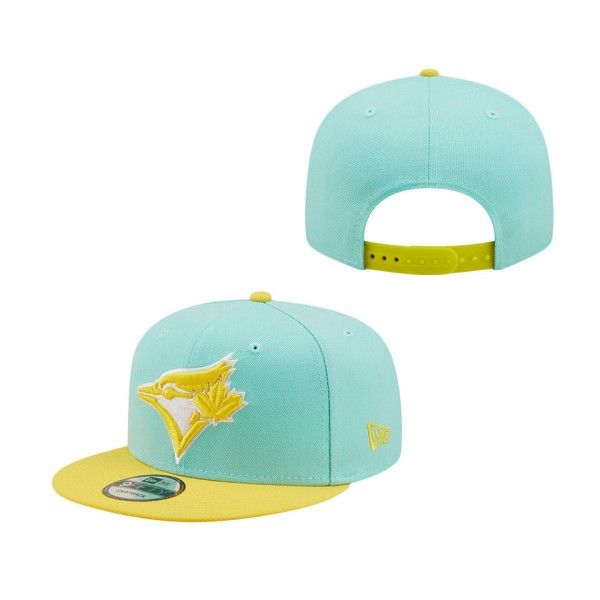Toronto Blue Jays New Era Spring Two-Tone 9FIFTY Snapback Hat Turquoise Yellow