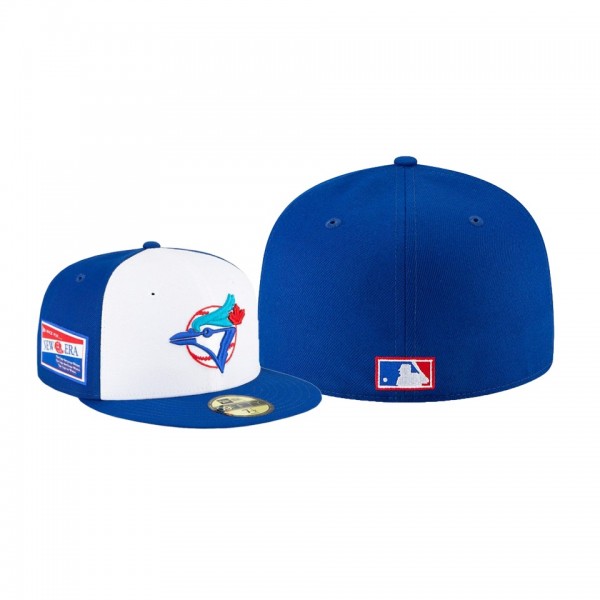 Men's Toronto Blue Jays Centennial Collection White Royal Cooperstown 59FIFTY Fitted Hat