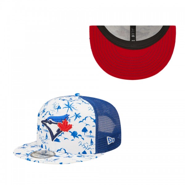 Toronto Blue Jays White Royal Vacay Trucker 9FIFTY Snapback Hat