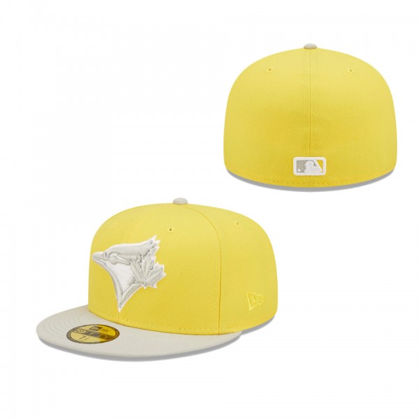 Men's Toronto Blue Jays New Era Yellow Gray Spring Color Pack Two-Tone 59FIFTY Fitted Hat