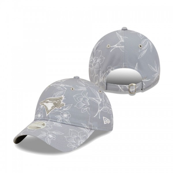 Women's Toronto Blue Jays New Era Gray Botanic 9TWENTY Adjustable Hat