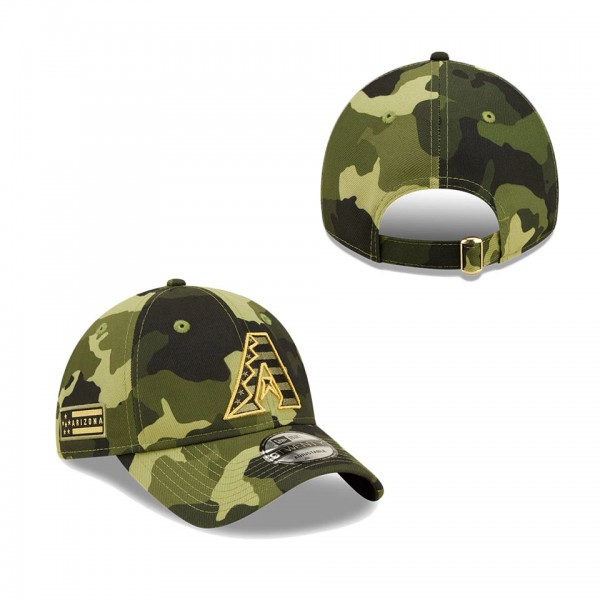 Men's Arizona Diamondbacks New Era Camo 2022 Armed Forces Day 9TWENTY Adjustable Hat