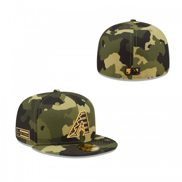 Men's Arizona Diamondbacks New Era Camo 2022 Armed Forces Day On-Field 59FIFTY Fitted Hat