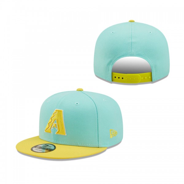 Arizona Diamondbacks New Era Spring Two-Tone 9FIFTY Snapback Hat Turquoise Yellow