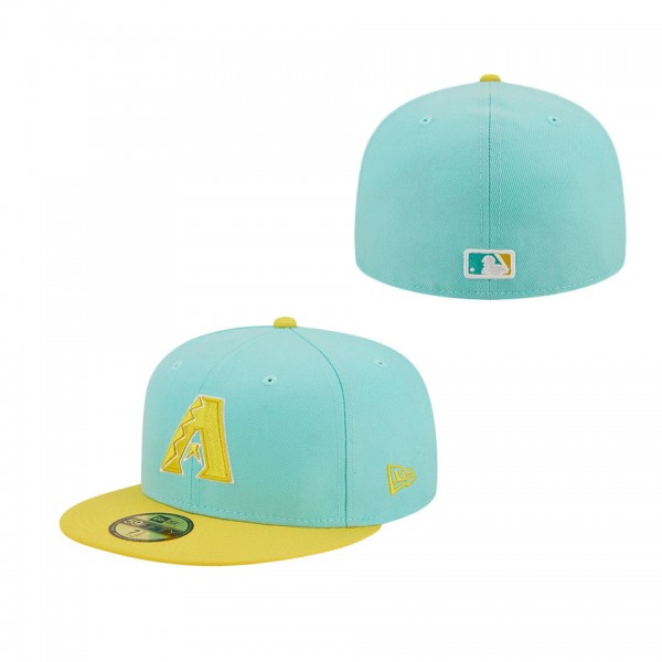 Men's Arizona Diamondbacks New Era Turquoise Yellow Spring Color Pack Two-Tone 59FIFTY Fitted Hat