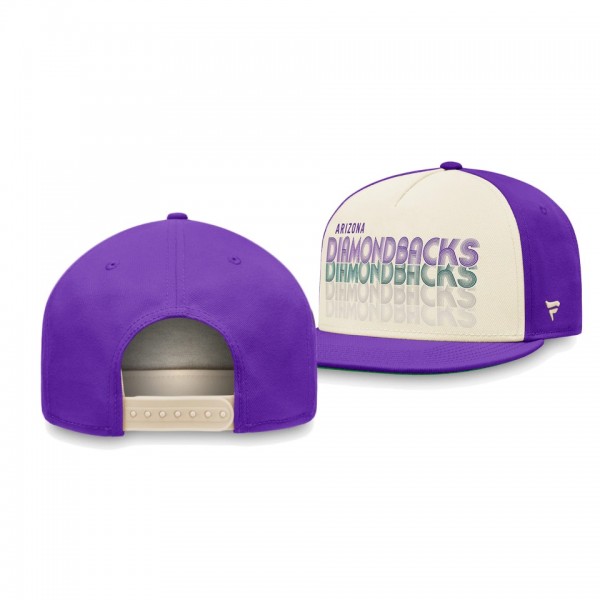 Arizona Diamondbacks True Classic Cream Purple Gradient Snapback Hat