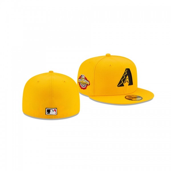 Men's Arizona Diamondbacks Red Under Visor Gold 59FIFTY Fitted Hat